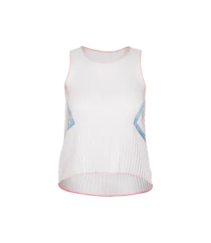 196048-100 | SCULPT PLEATED TANK | WHITE