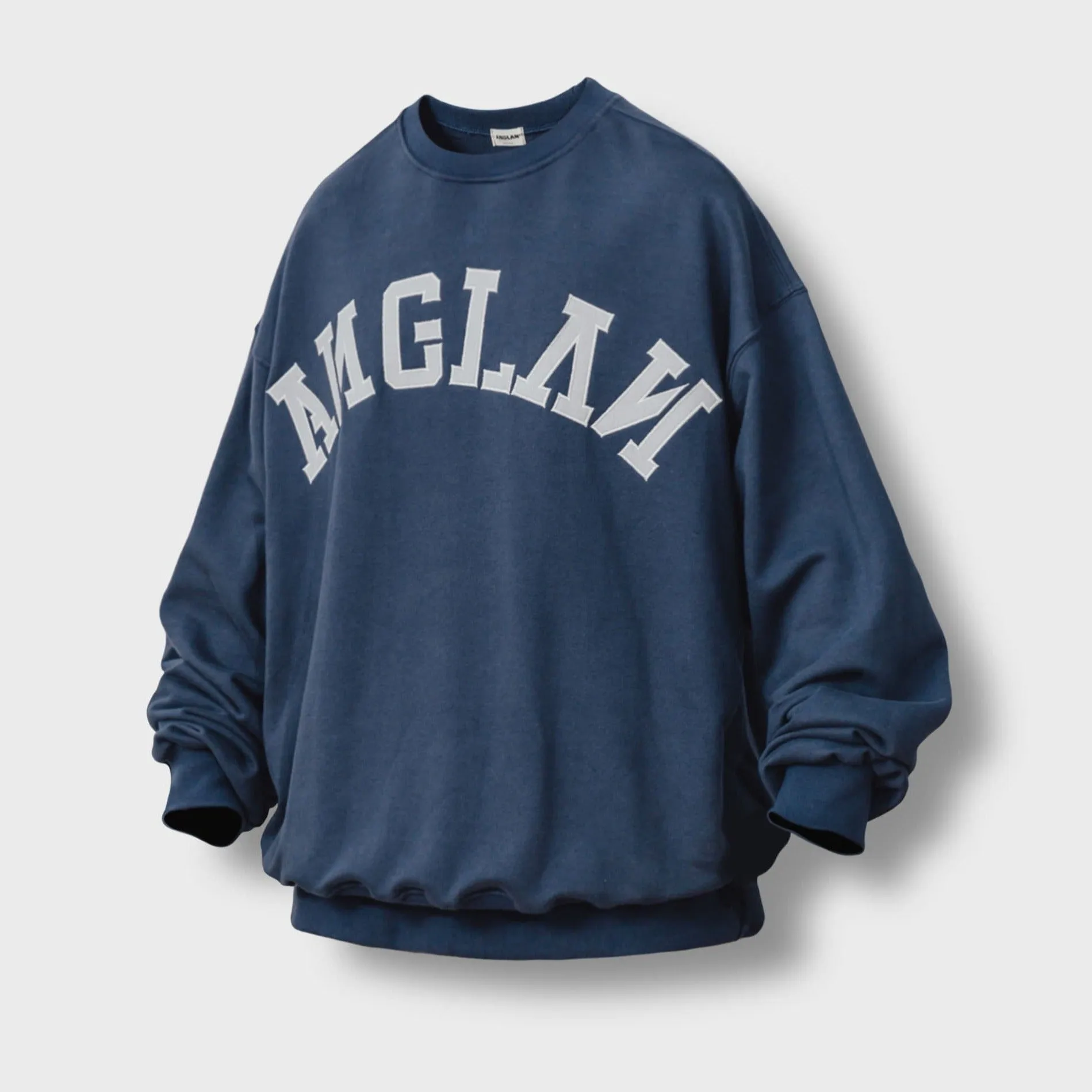 APPLIQUE BIG LOGO SWEAT SHIRT - DEEP BLUE