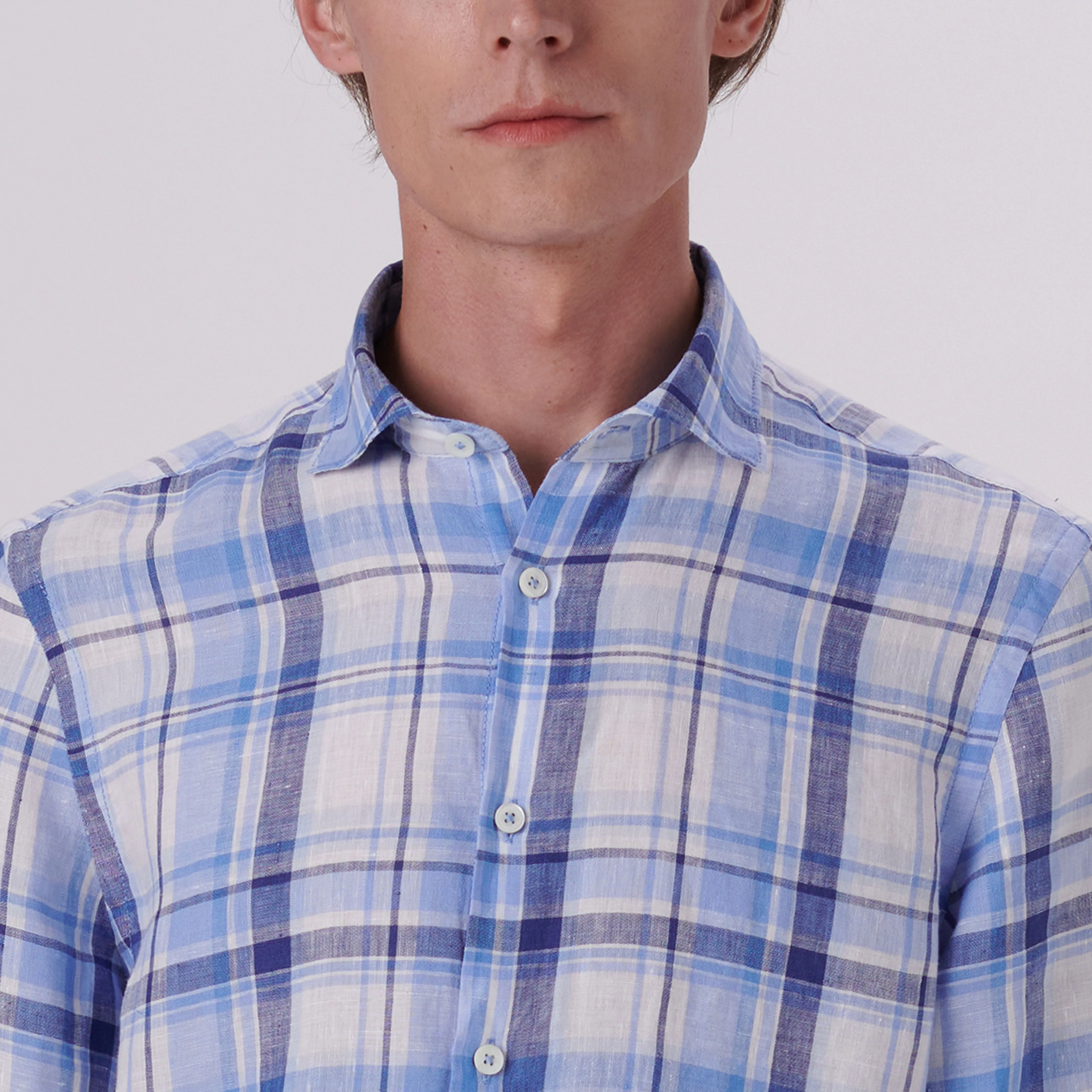 Axel Plaid Check Linen Shirt