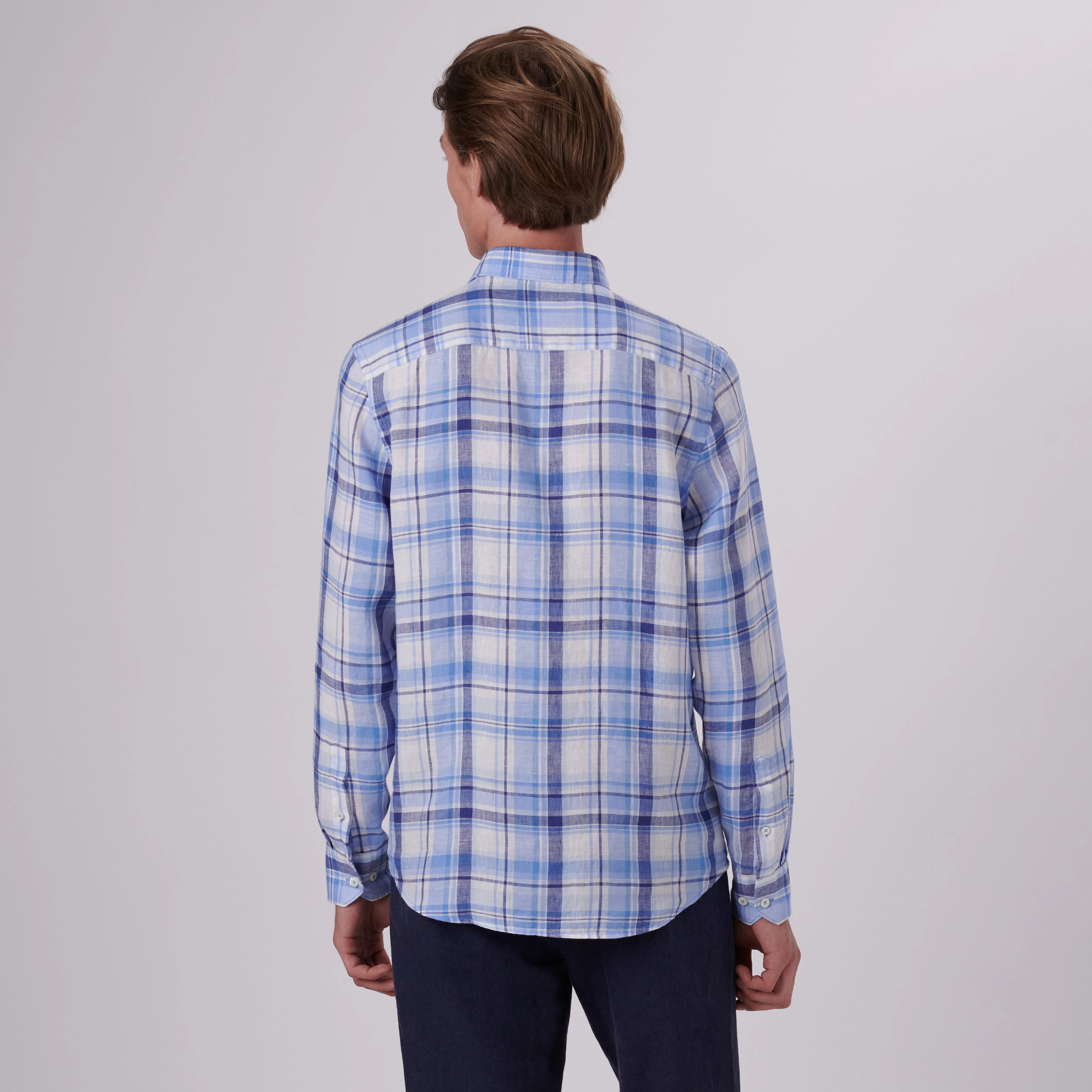 Axel Plaid Check Linen Shirt