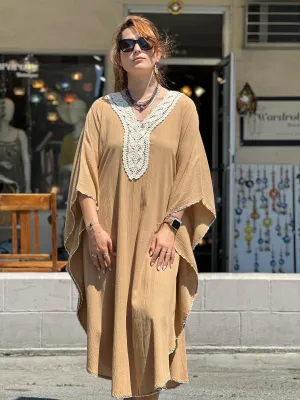 Beige Kaftan Dress