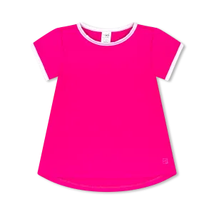 Bridget Basic Athleisure Tee Power Pink