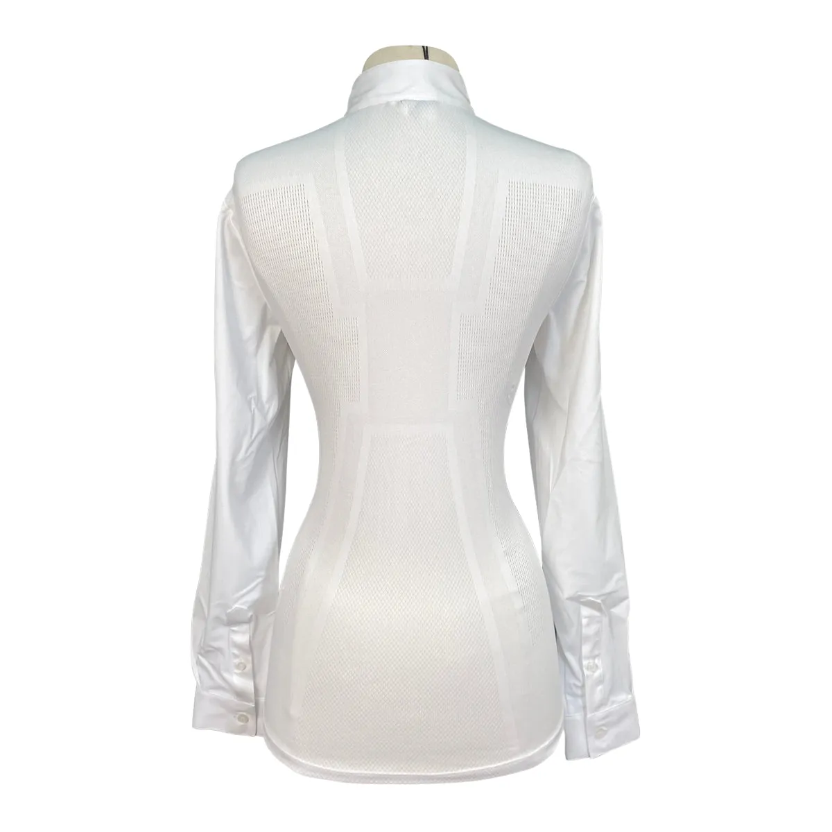 Cavalleria Toscana R-EVO L/S Competition Shirt w/Perforated Insert in White - Women's XS