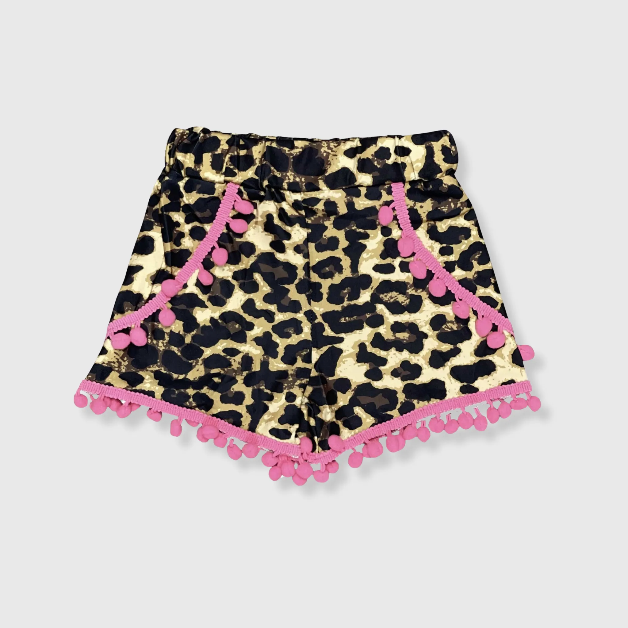 Cheetah Pom Pom Shorts Kids