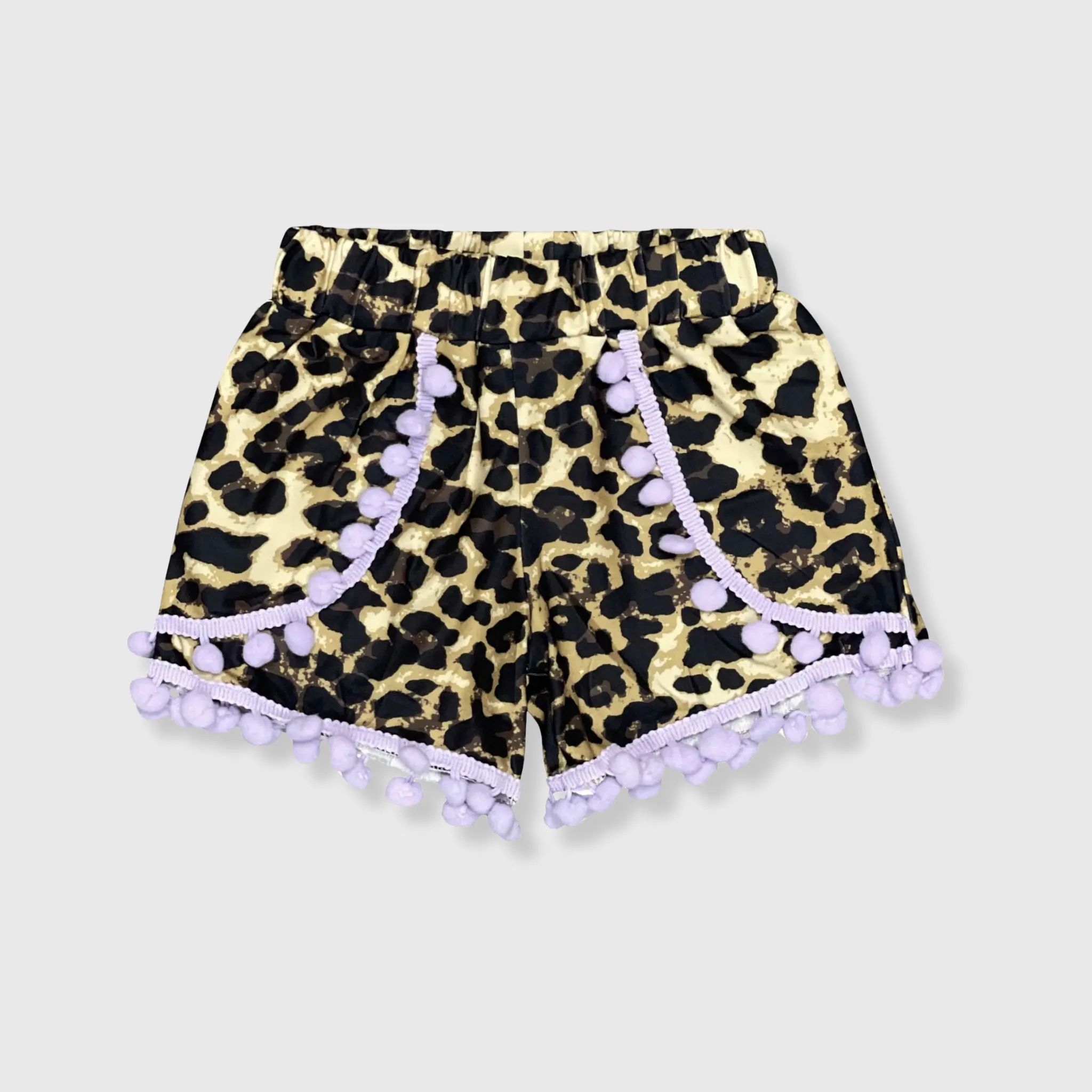 Cheetah Pom Pom Shorts Kids