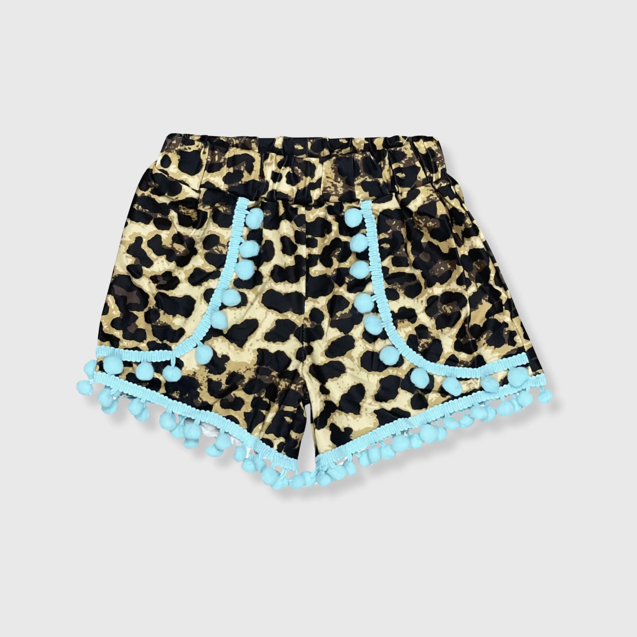 Cheetah Pom Pom Shorts Kids