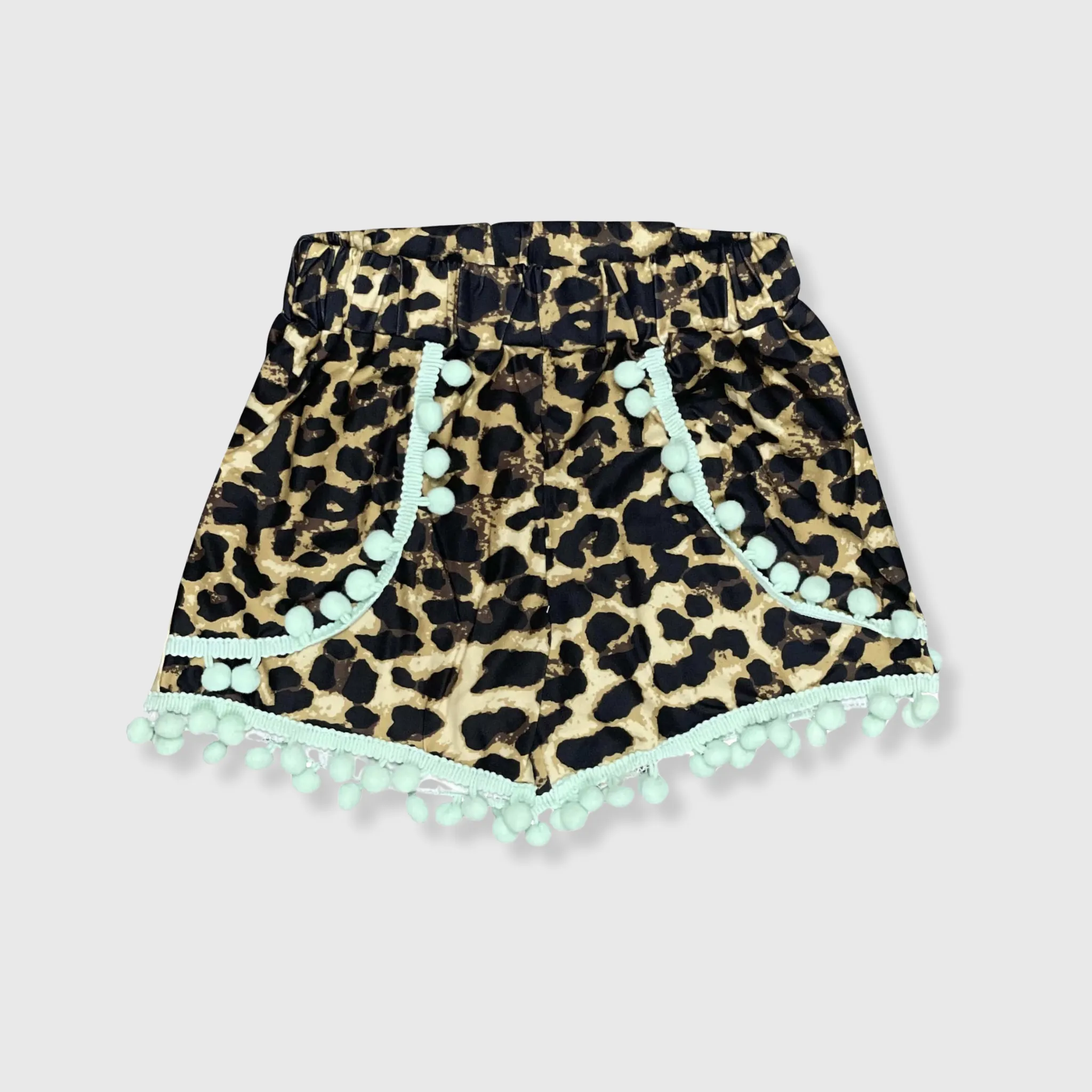 Cheetah Pom Pom Shorts Kids