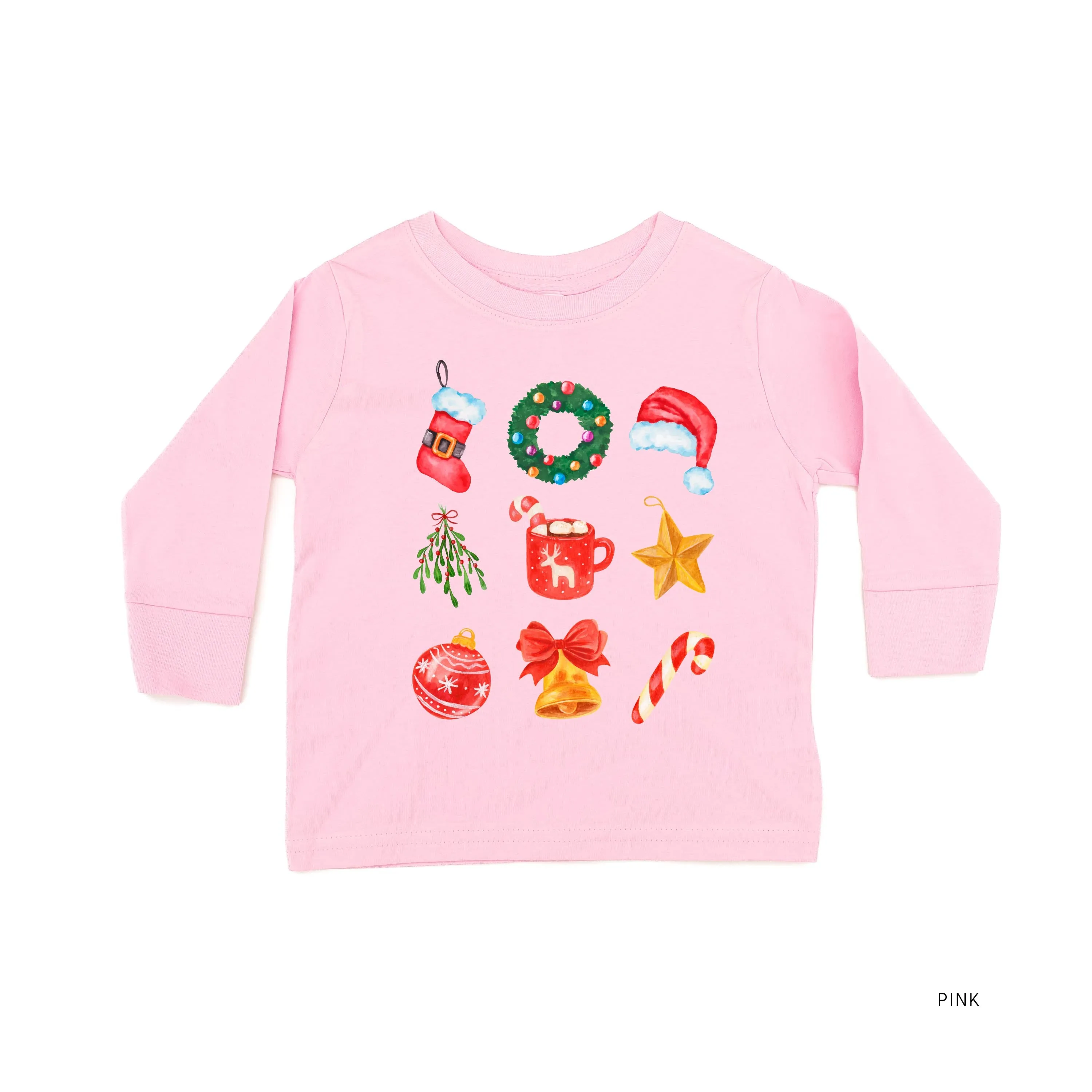 Classic Watercolor Christmas - Child LONG SLEEVE Tee