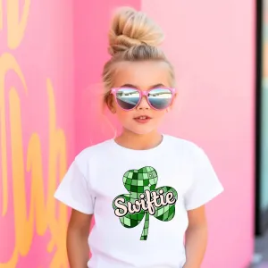 Disco Ball Shamrock TS St. Patrick's Day Shirt for Girls