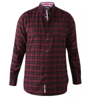 Duke Holton Red/Black Check Shirt Red