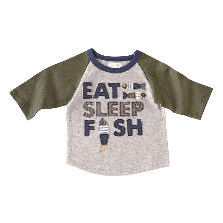 Eat, Sleep, Fish Raglan Tee