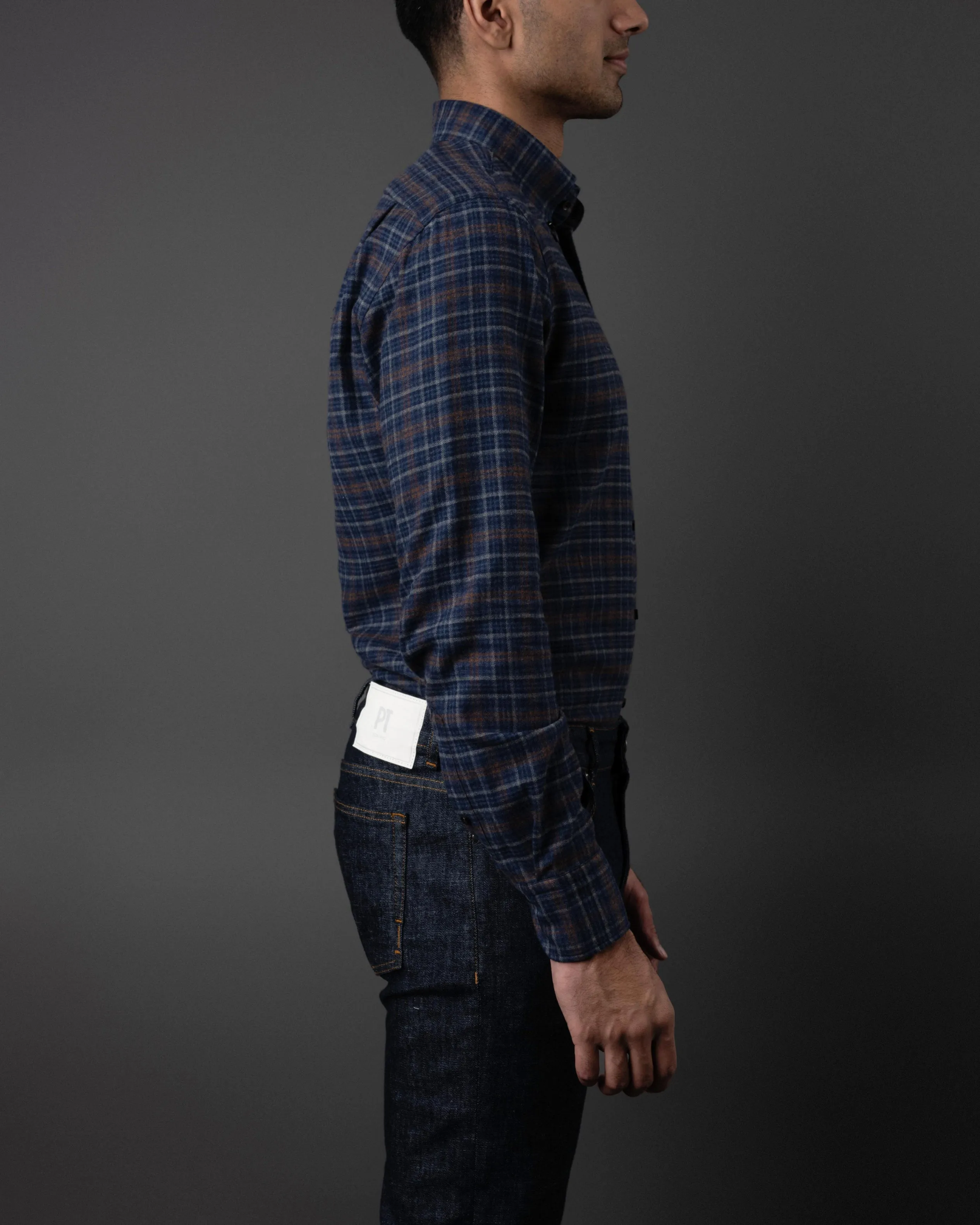 Fitted Body - Checked Flannel Shirt