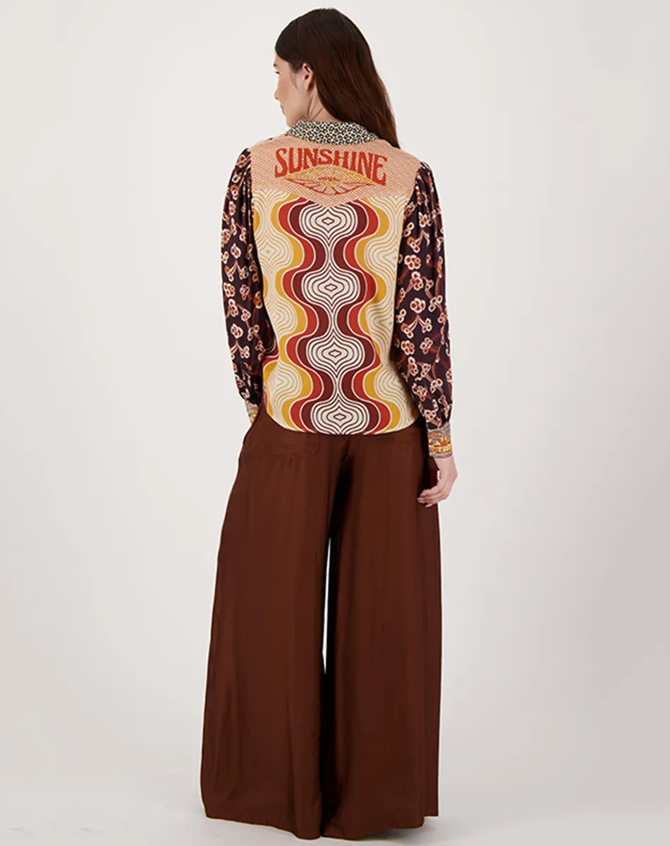 Grace Cropped Sunset Shirt