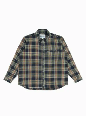 Grande Zip Shirt Midnight Blue Check