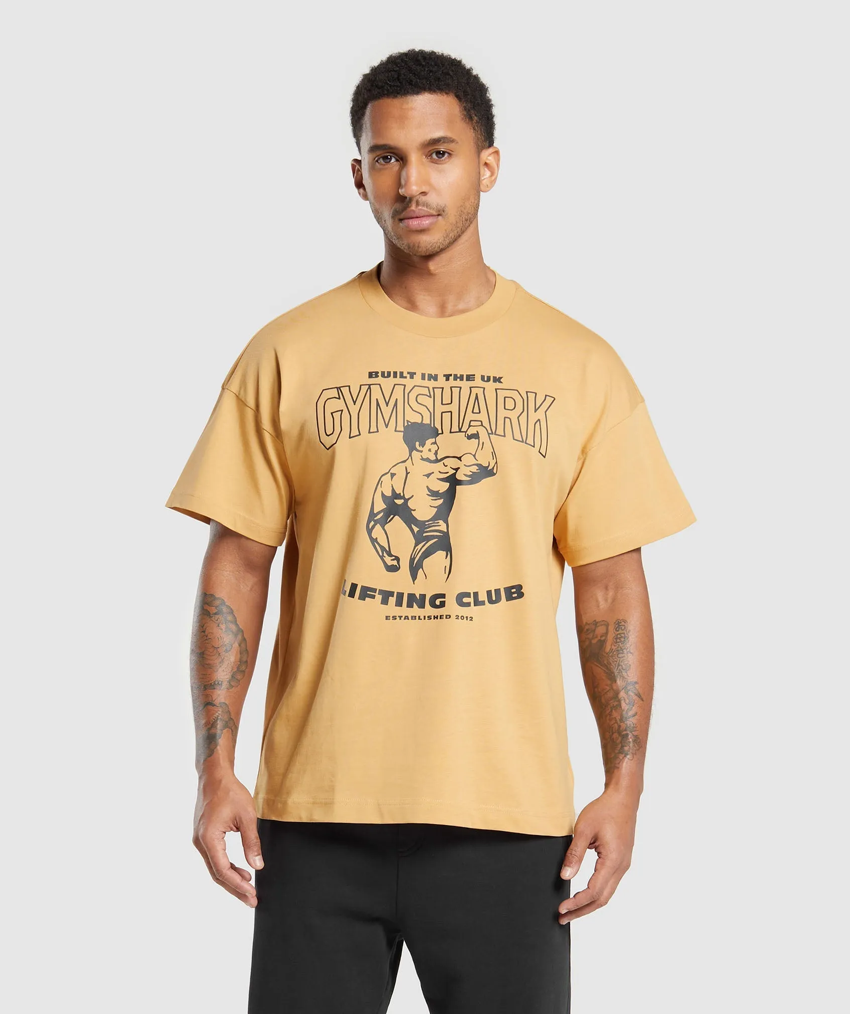 Gymshark Built in the UK T-Shirt - Rustic Yellow