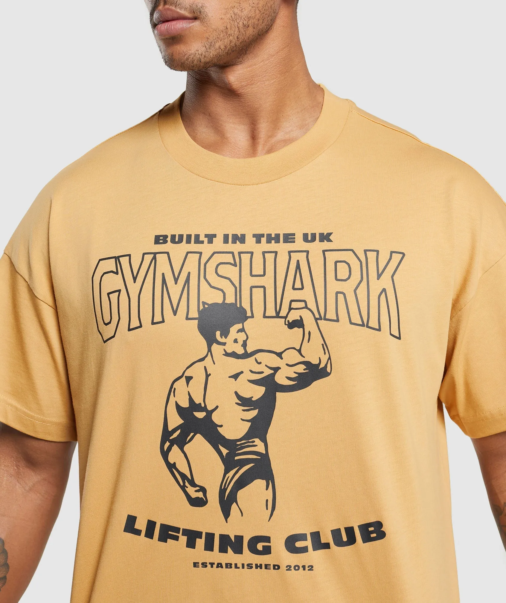 Gymshark Built in the UK T-Shirt - Rustic Yellow