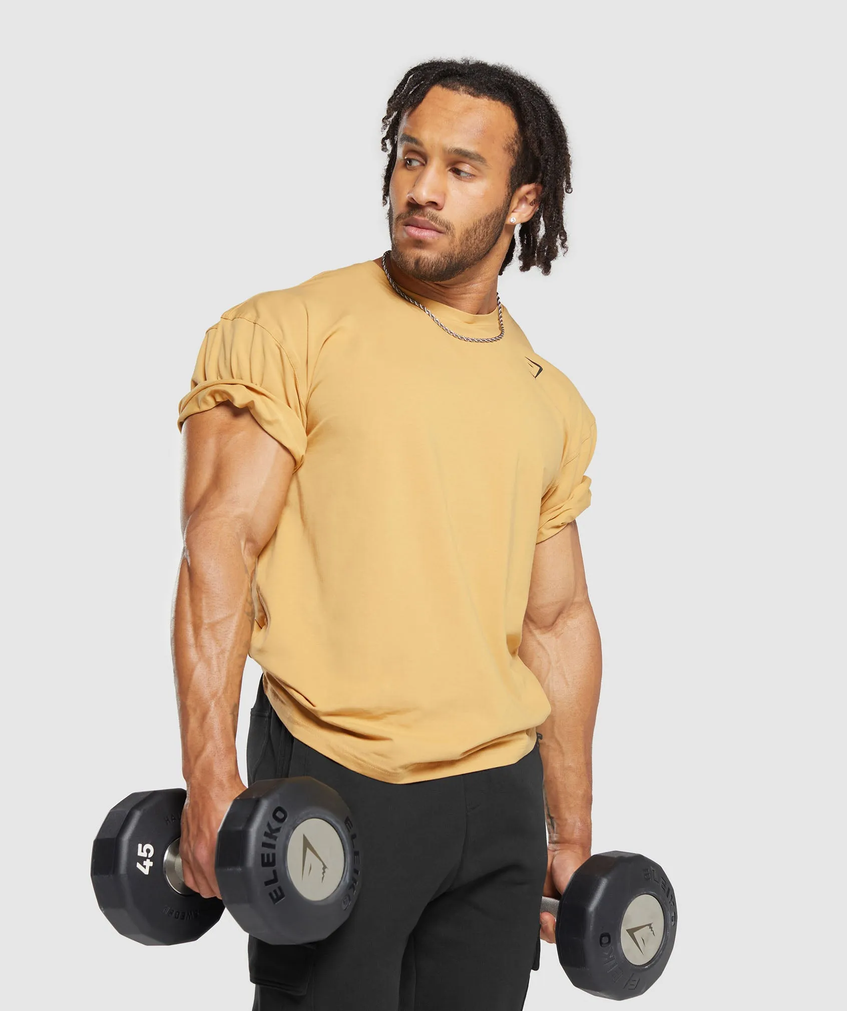 Gymshark Power T-Shirt - Rustic Yellow/Black