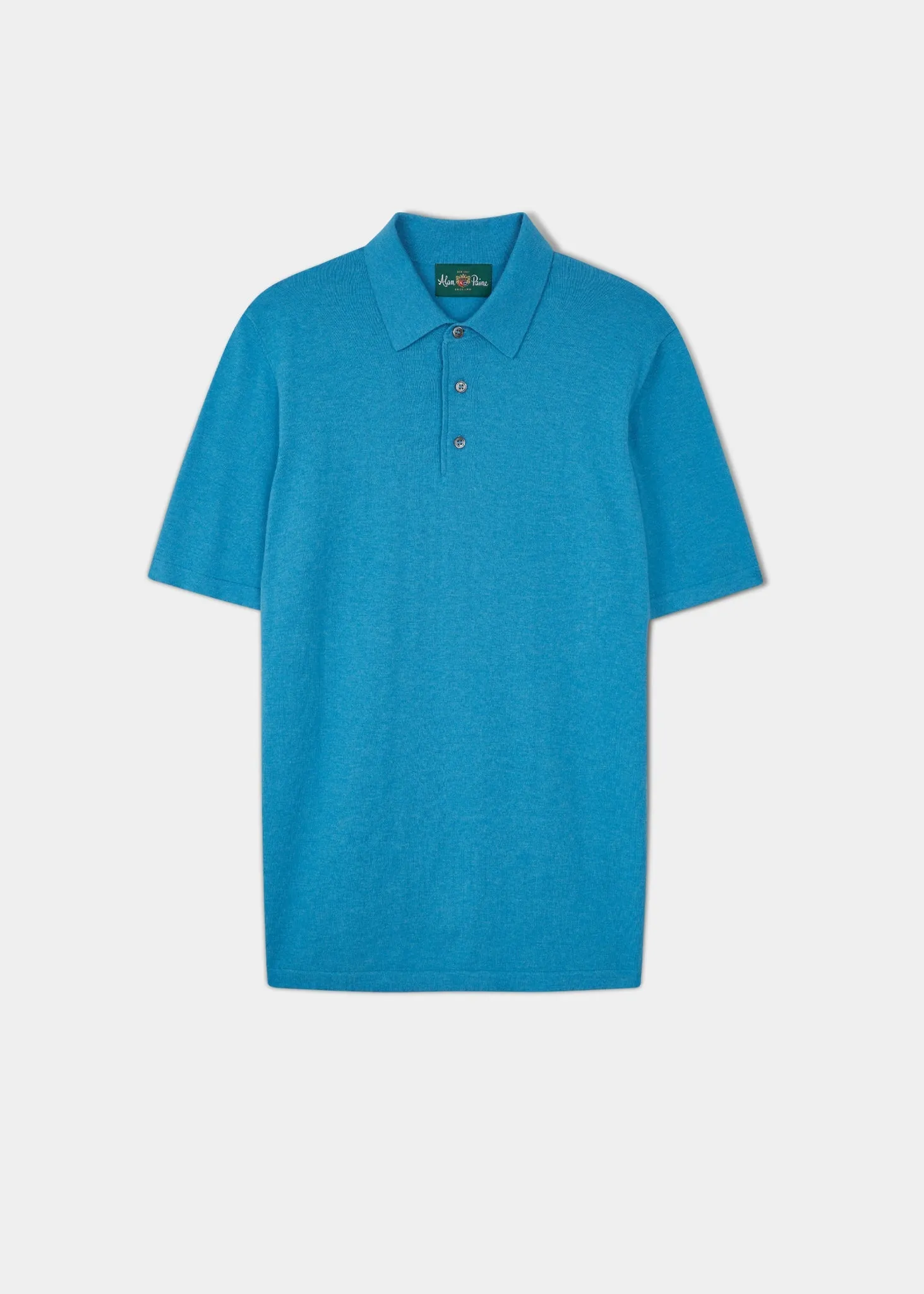 Halstead Luxury Cotton Polo Shirt In Malibu