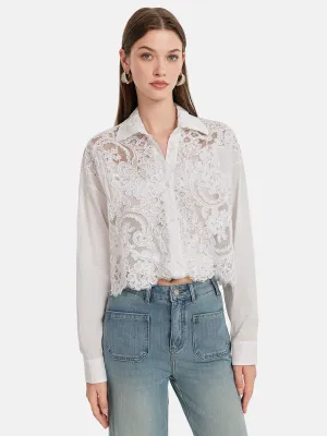 Handcrafted Lace Embroidered Shirt