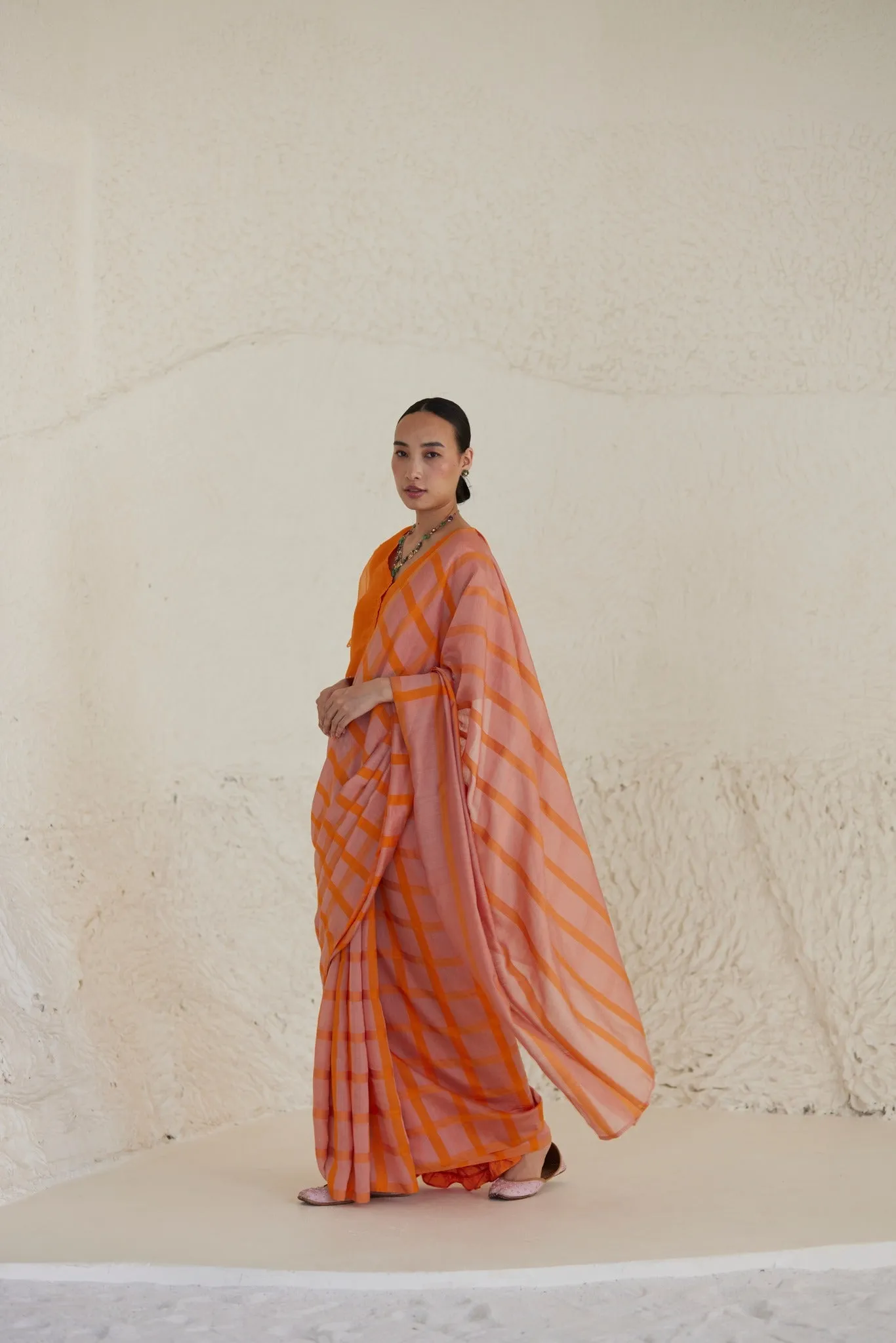 Hopscotch Checks Saree