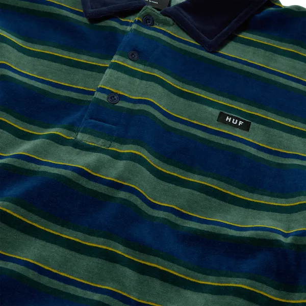 Huf Kramer L/S Velour Shirt - Pine