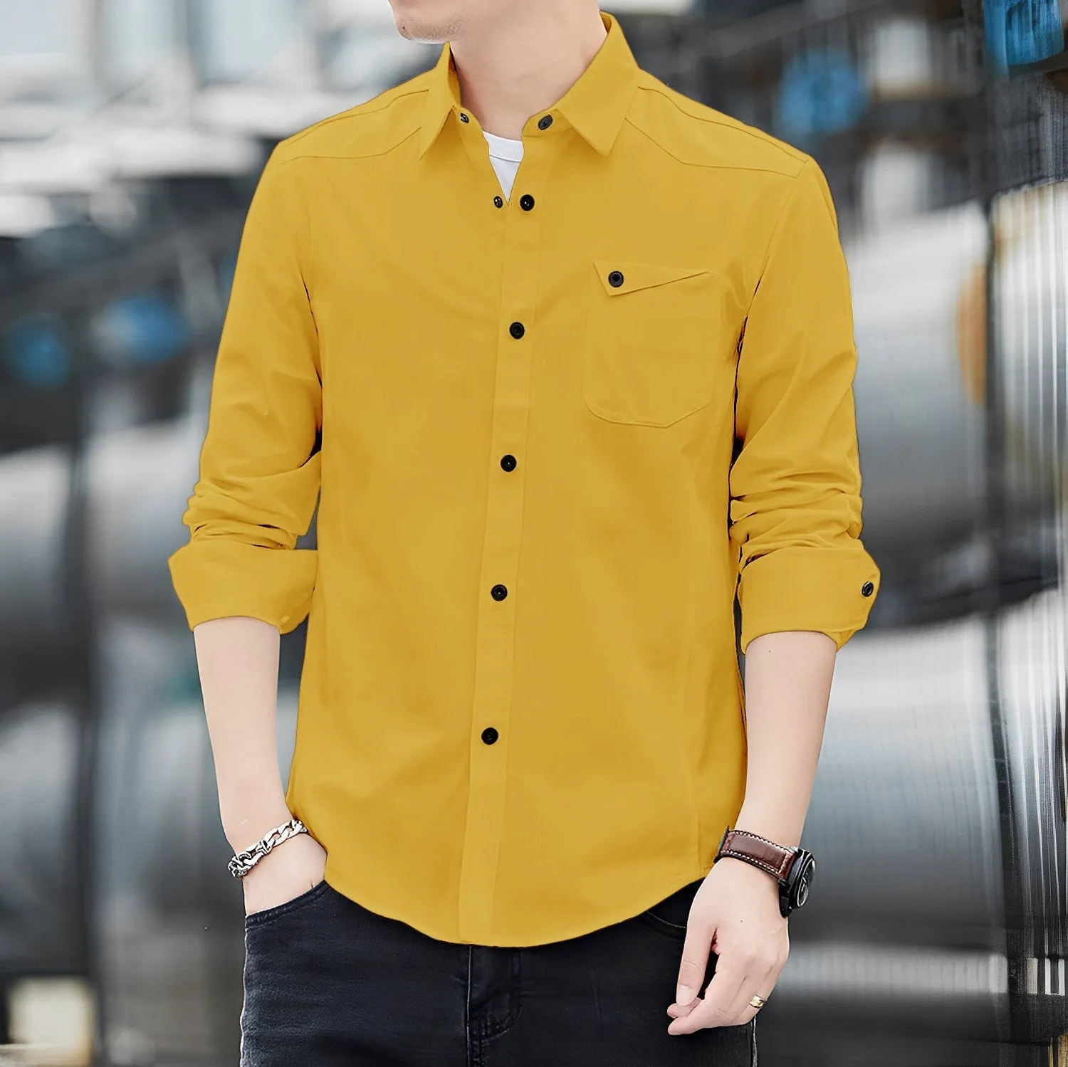 Italian Style Premium RFD Mustard Shirt by Italian Vega®