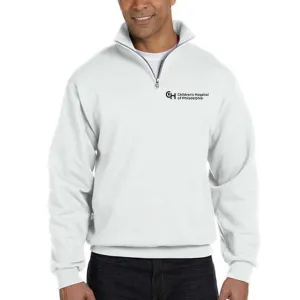 Jerzees Sweatshirt 1/4 Zip Cadet Collar With black Logo