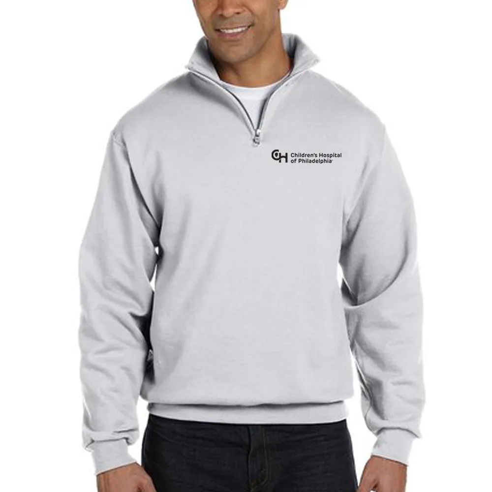 Jerzees Sweatshirt 1/4 Zip Cadet Collar With black Logo