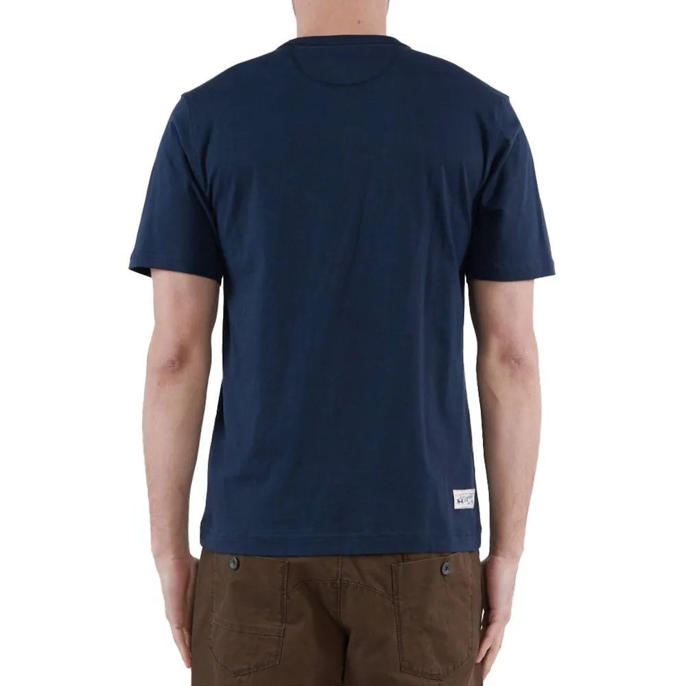 La Martina Sleek Blue Printed Jersey Tee