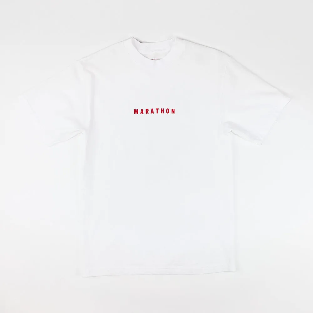 Marathon Impression T-Shirt - White/Red