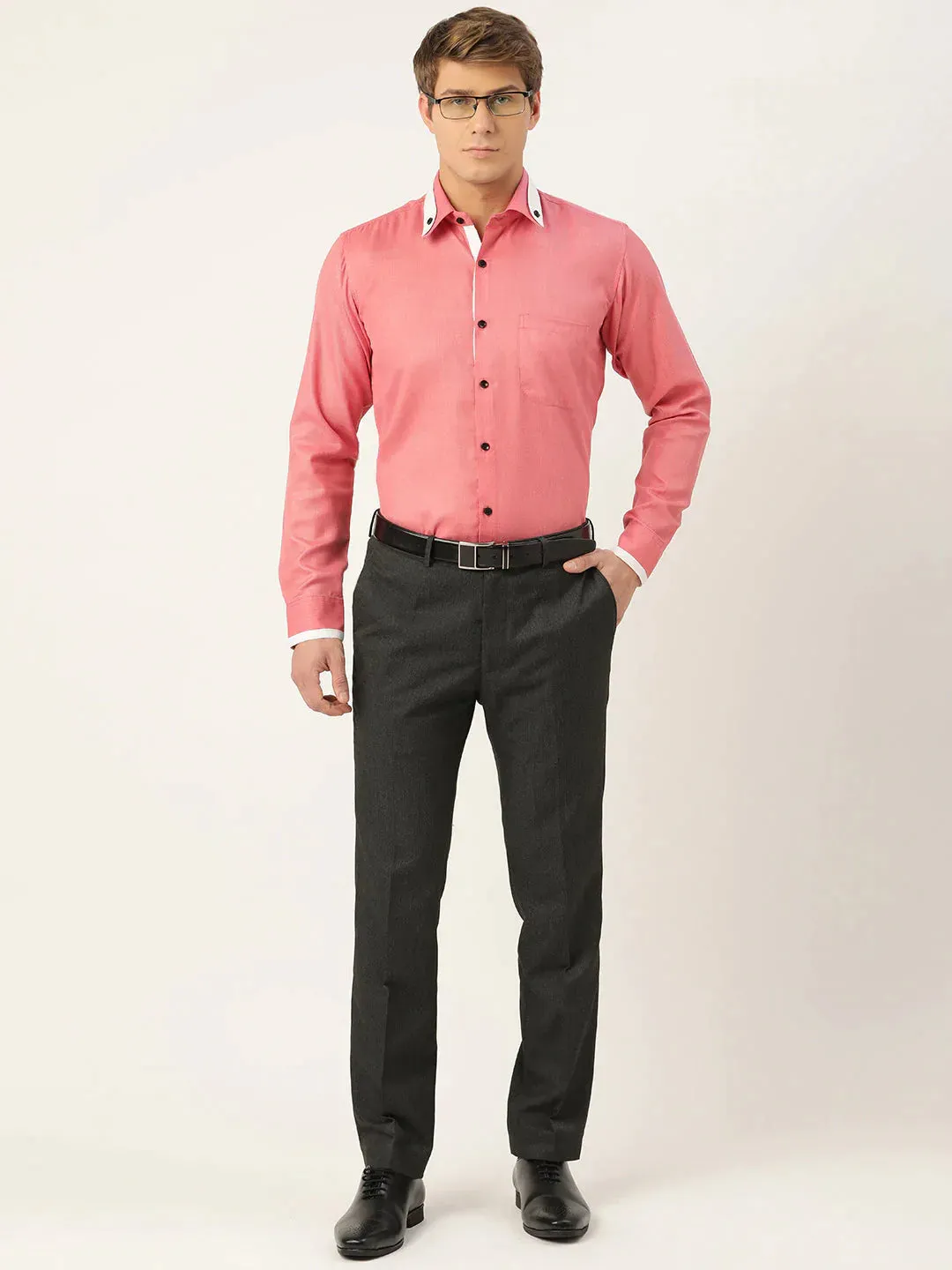 Men'S  Cotton Solid Formal Shirts