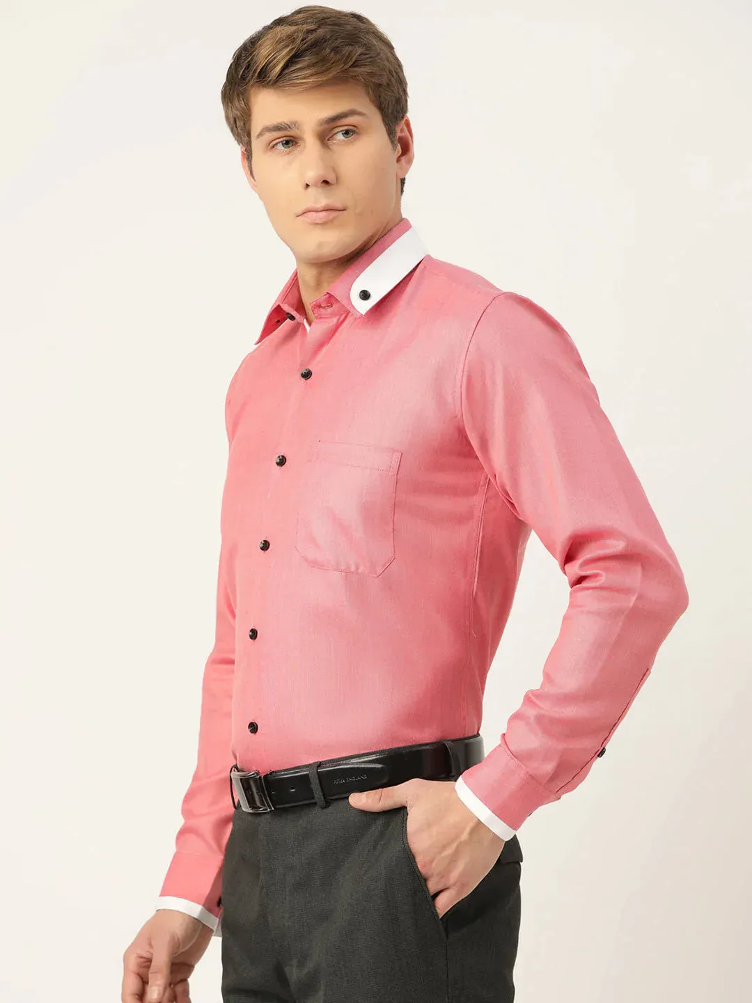 Men'S  Cotton Solid Formal Shirts