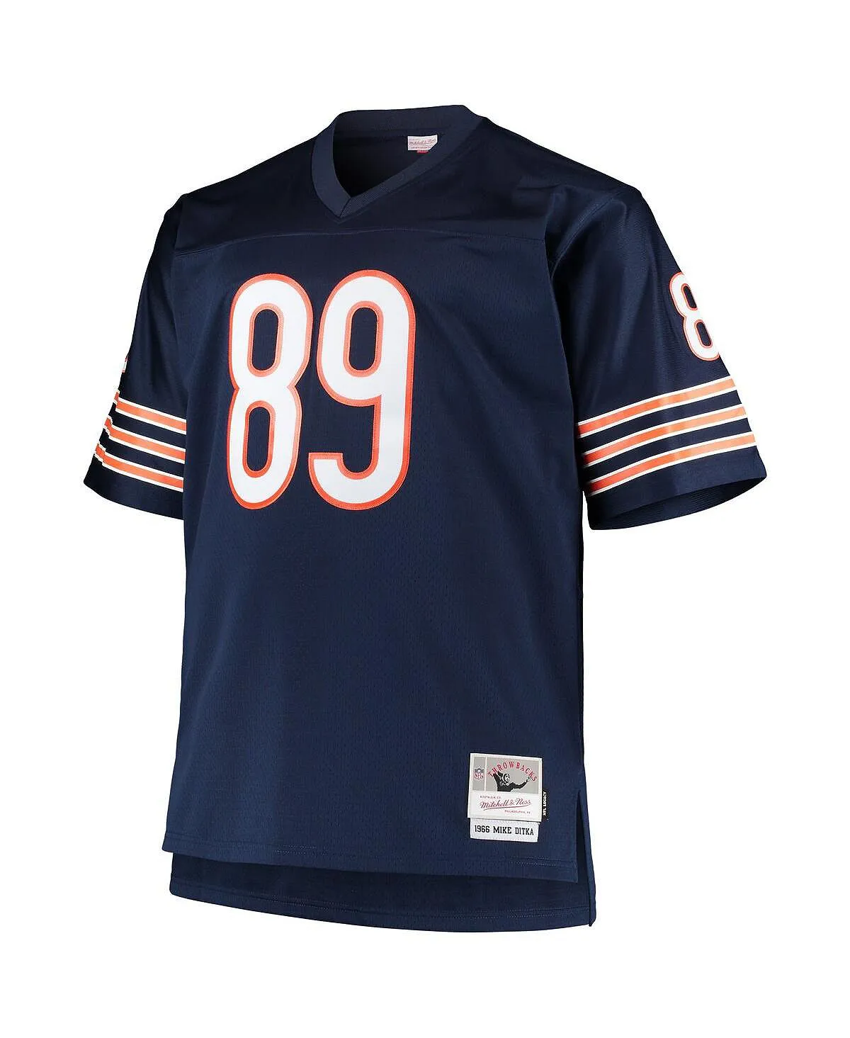 Men's Mike Ditka Navy Chicago Bears Big and Tall 1966 T-shirt Replica Mitchell & Ness senior jersey, blue