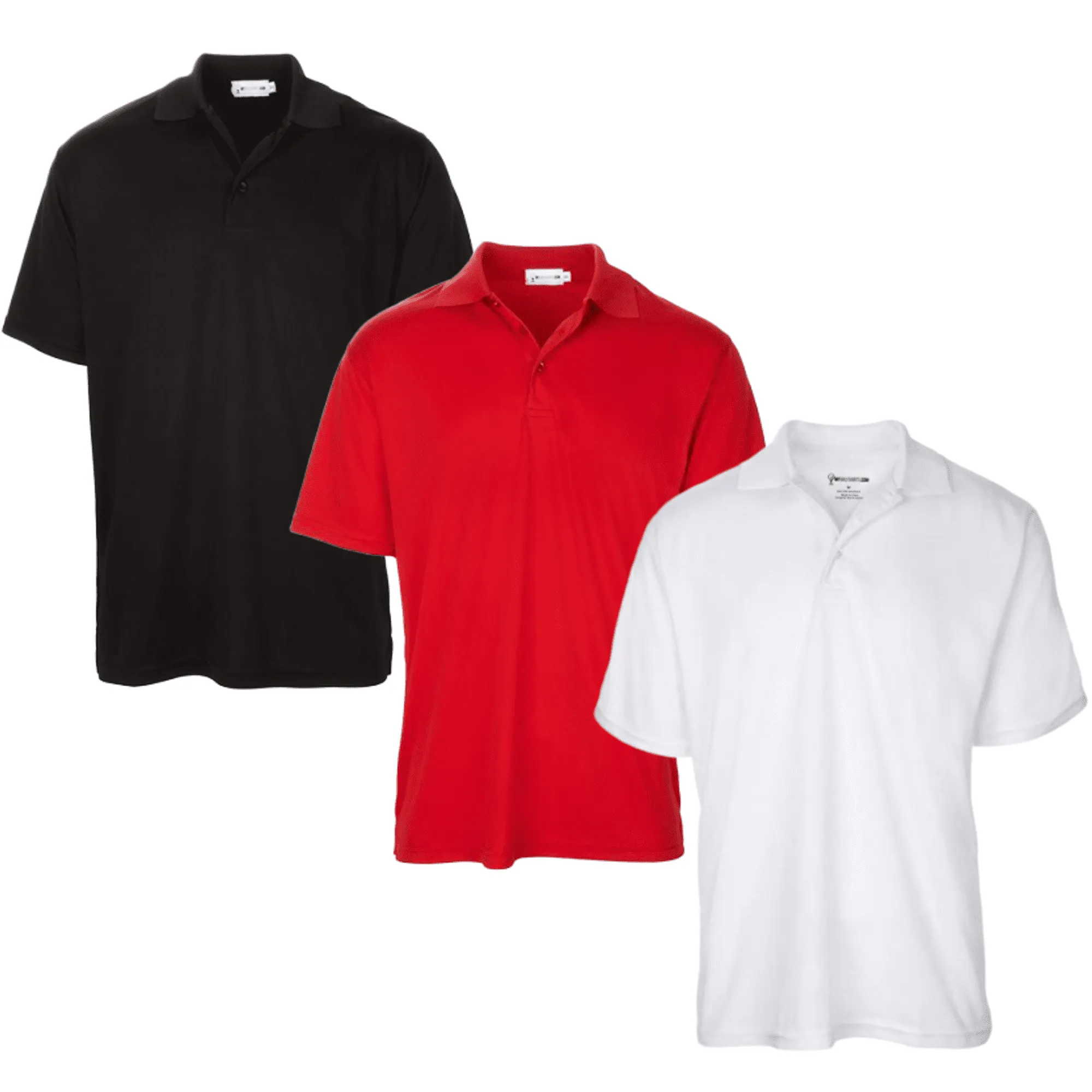 Men's One Color Dri-Fit Golf Shirts - Save with Three Shirt Bundle ( Free Golf  Hat, Free divot Ball Marker)