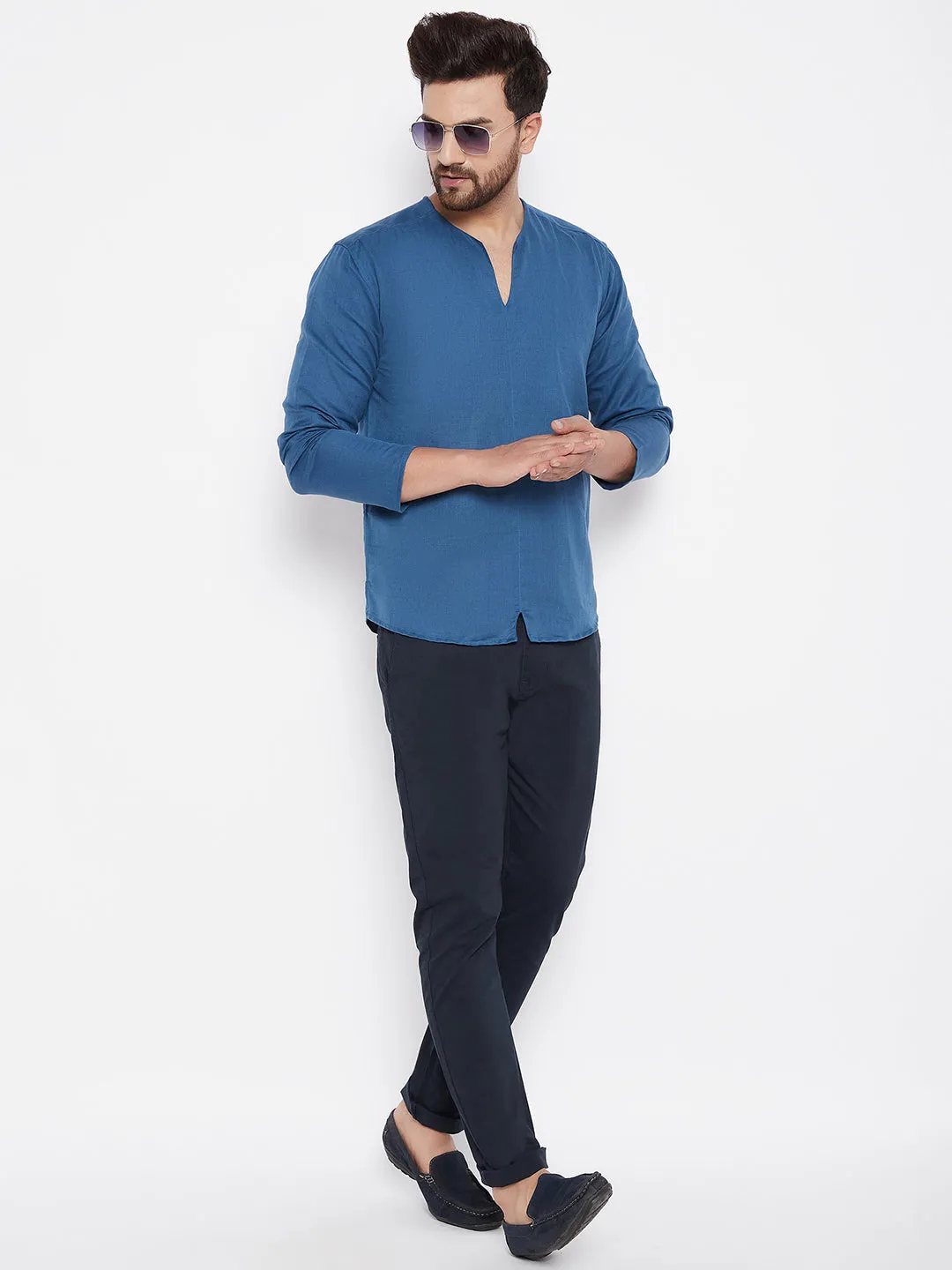 Men's Solid Linen Kurta - Even Apparels