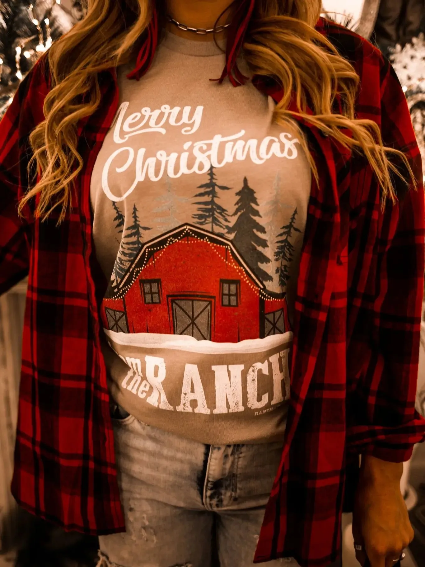 Merry Christmas From The Ranch Graphic Tee