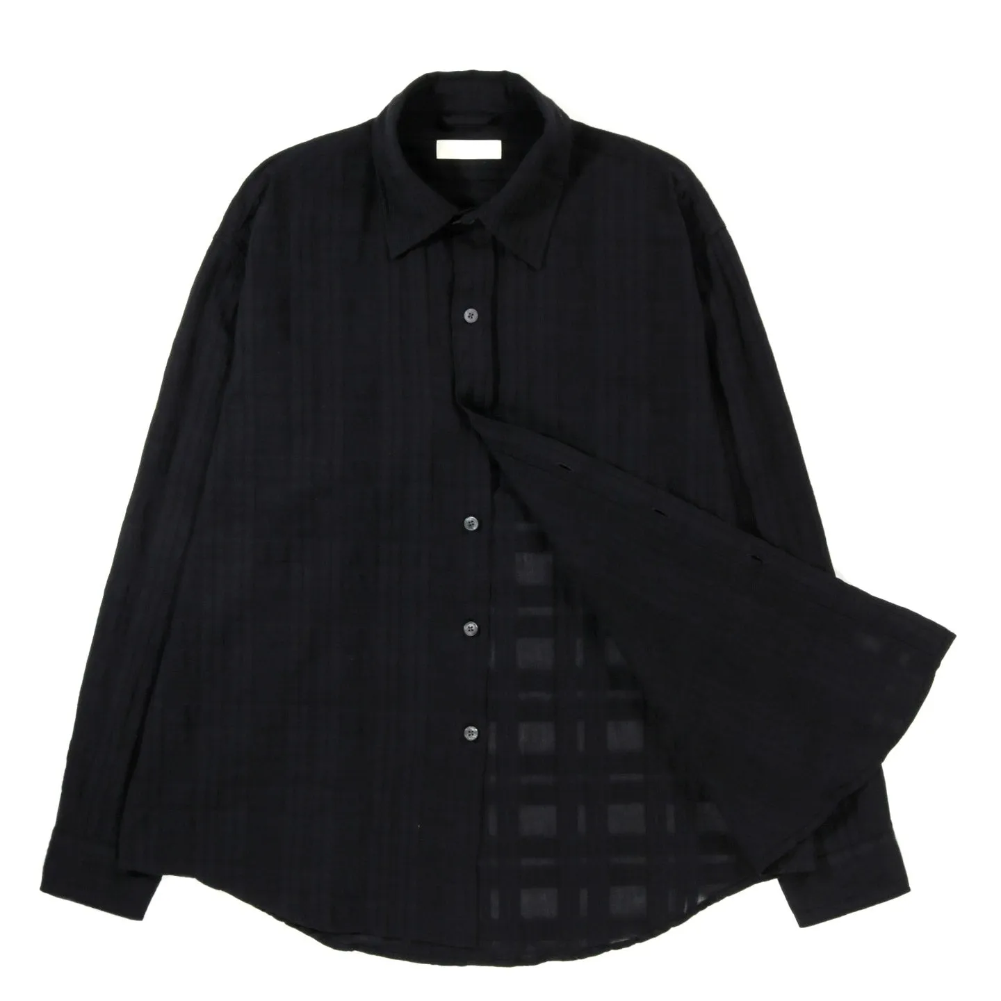 MFPEN CRINKLE SHIRT BLACK CHECK