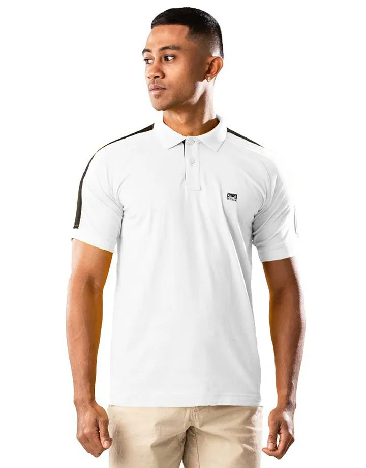 Moose Men’s Edgy Bi–Color Polo T–Shirt