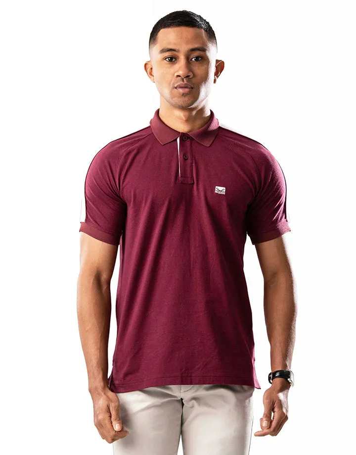 Moose Men’s Edgy Bi–Color Polo T–Shirt