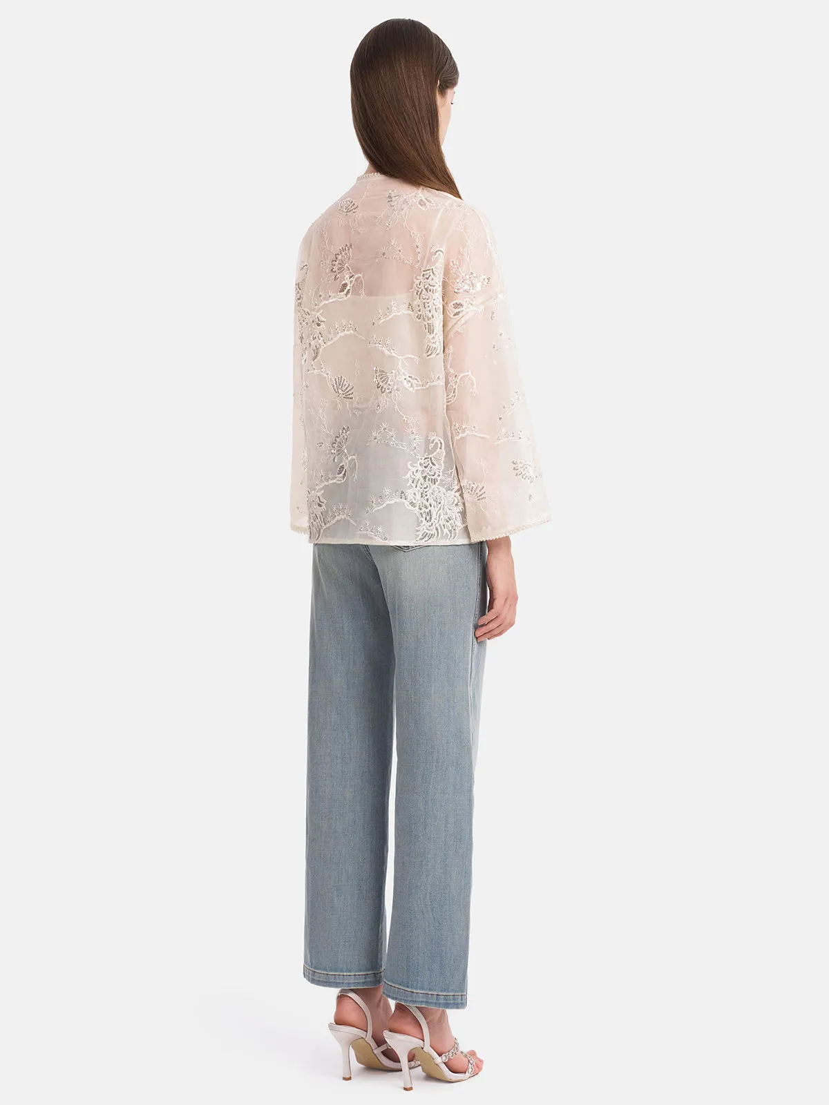 Mulberry Silk Beaded Short Jacket