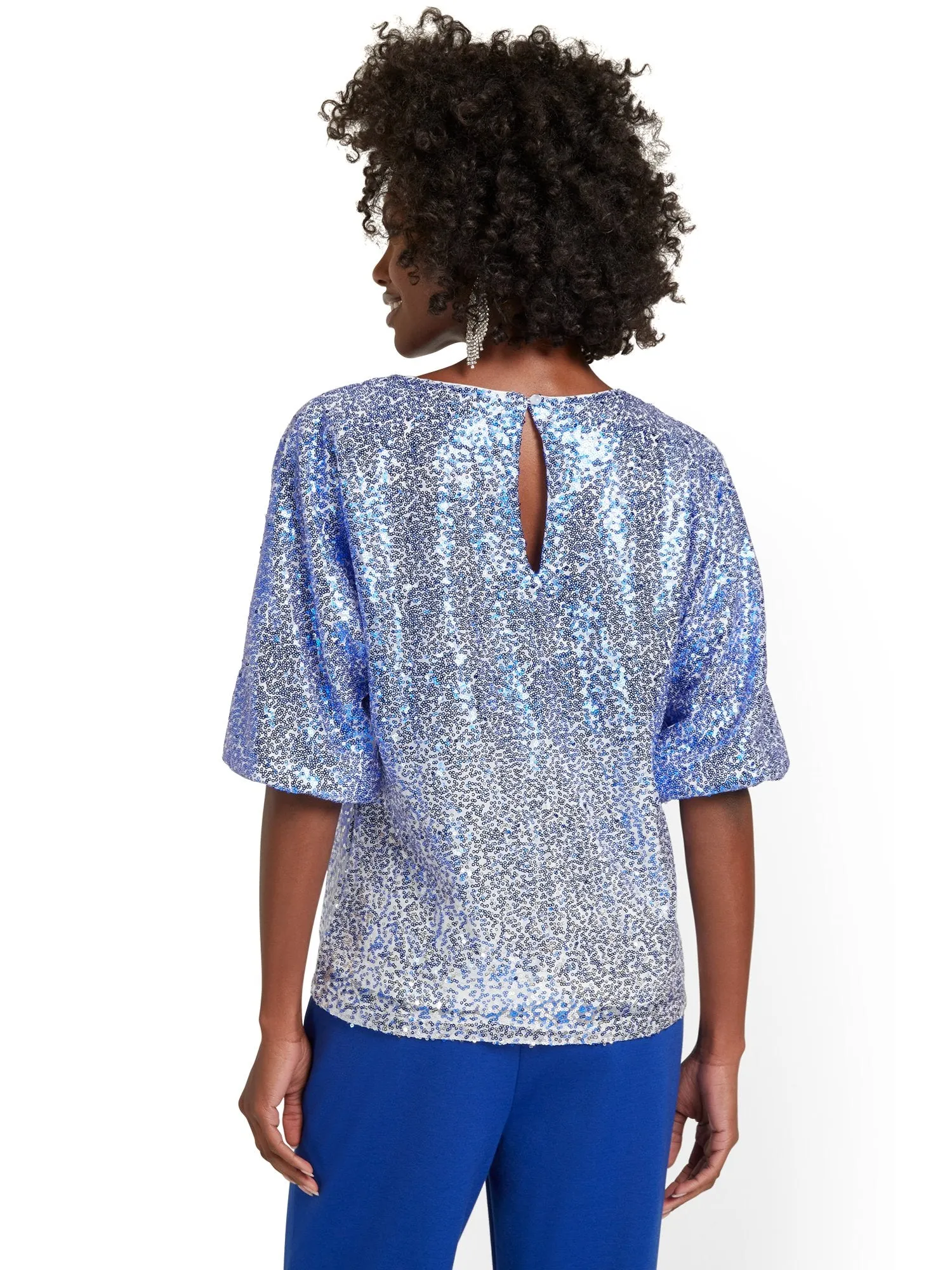 Ombre Sequin Dolman Top