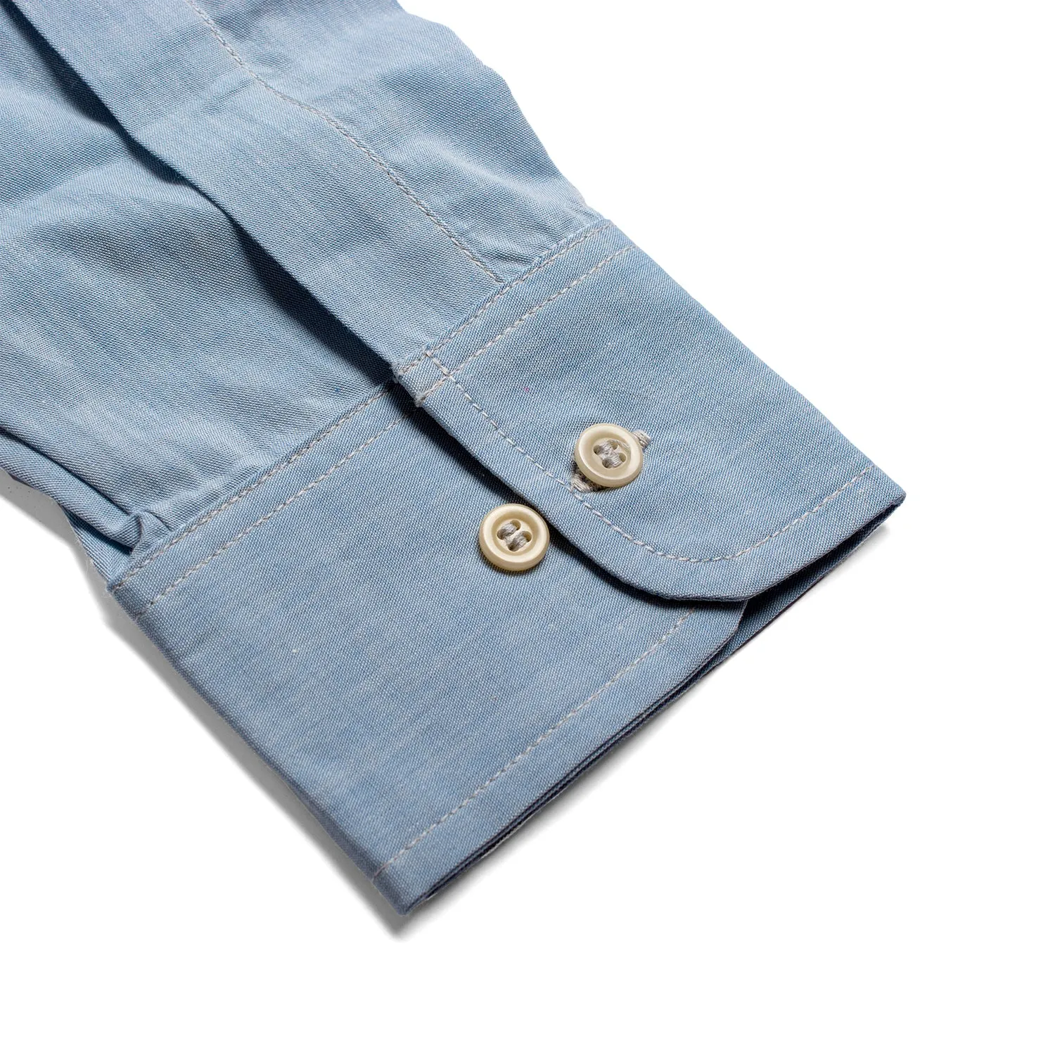 100% Organic Cotton Long-Sleeve Shirt by PARK PLACE with Biodegradable Nut Buttons (Plastic-Free)