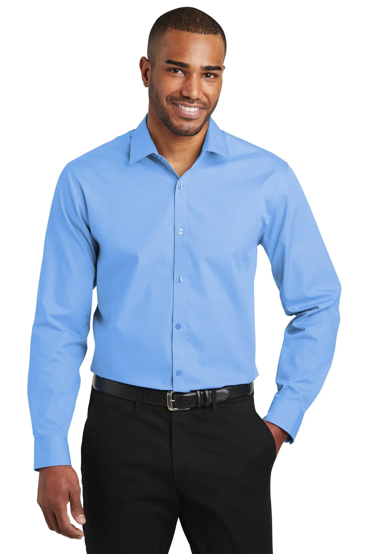 Port Authority ® Slim Fit Carefree Poplin Shirt. W103