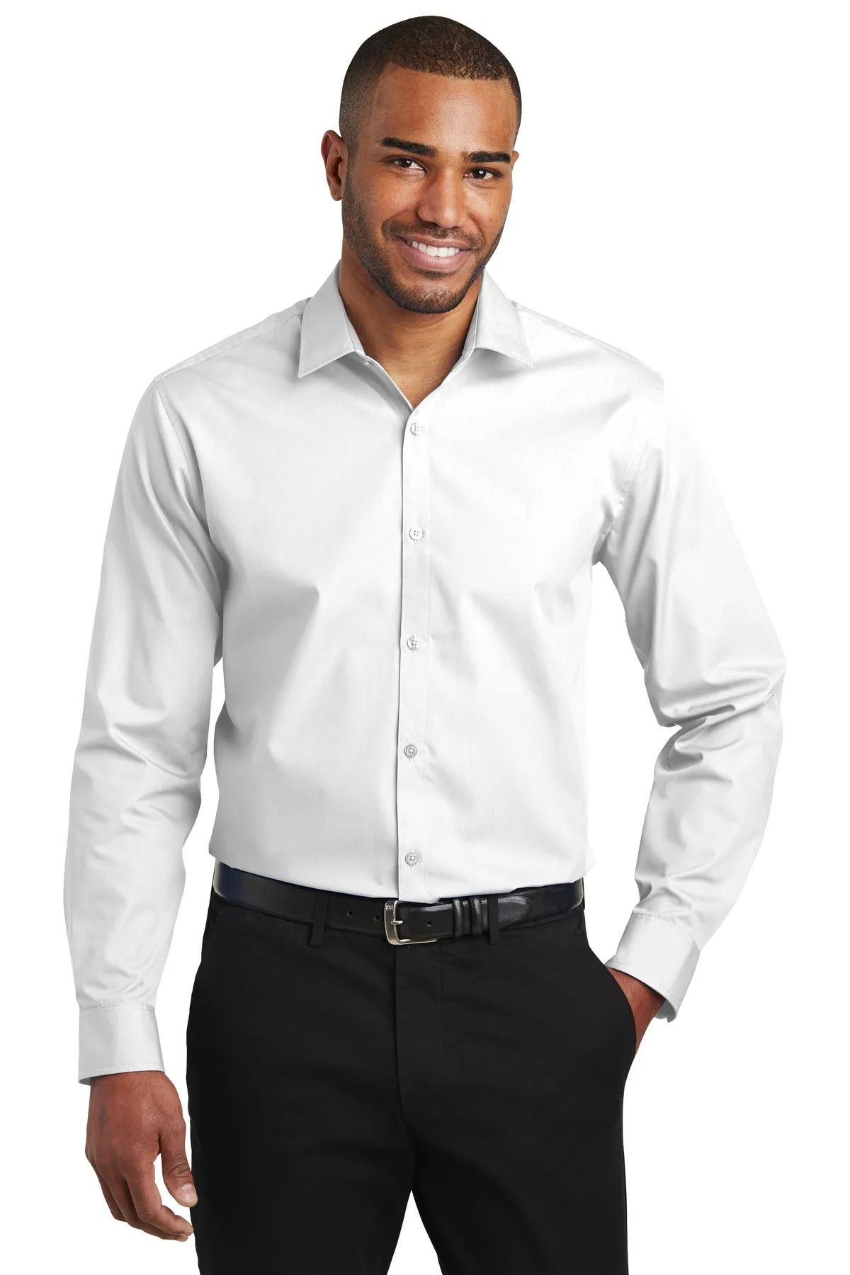 Port Authority ® Slim Fit Carefree Poplin Shirt. W103