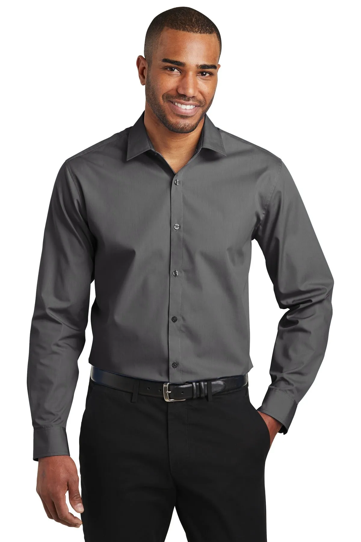 Port Authority ® Slim Fit Carefree Poplin Shirt. W103