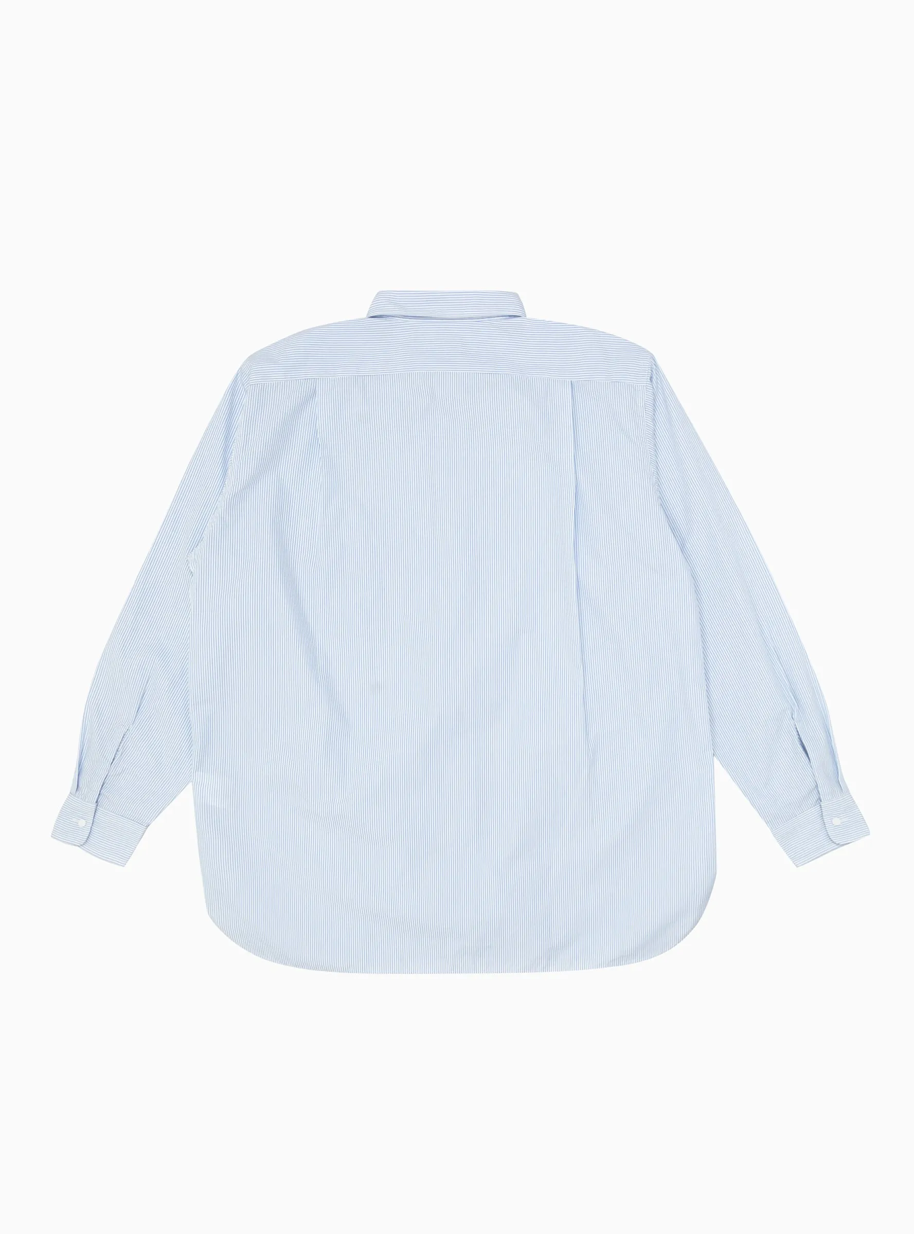 Regular Collar Wind Shirt Blue & White Stripe