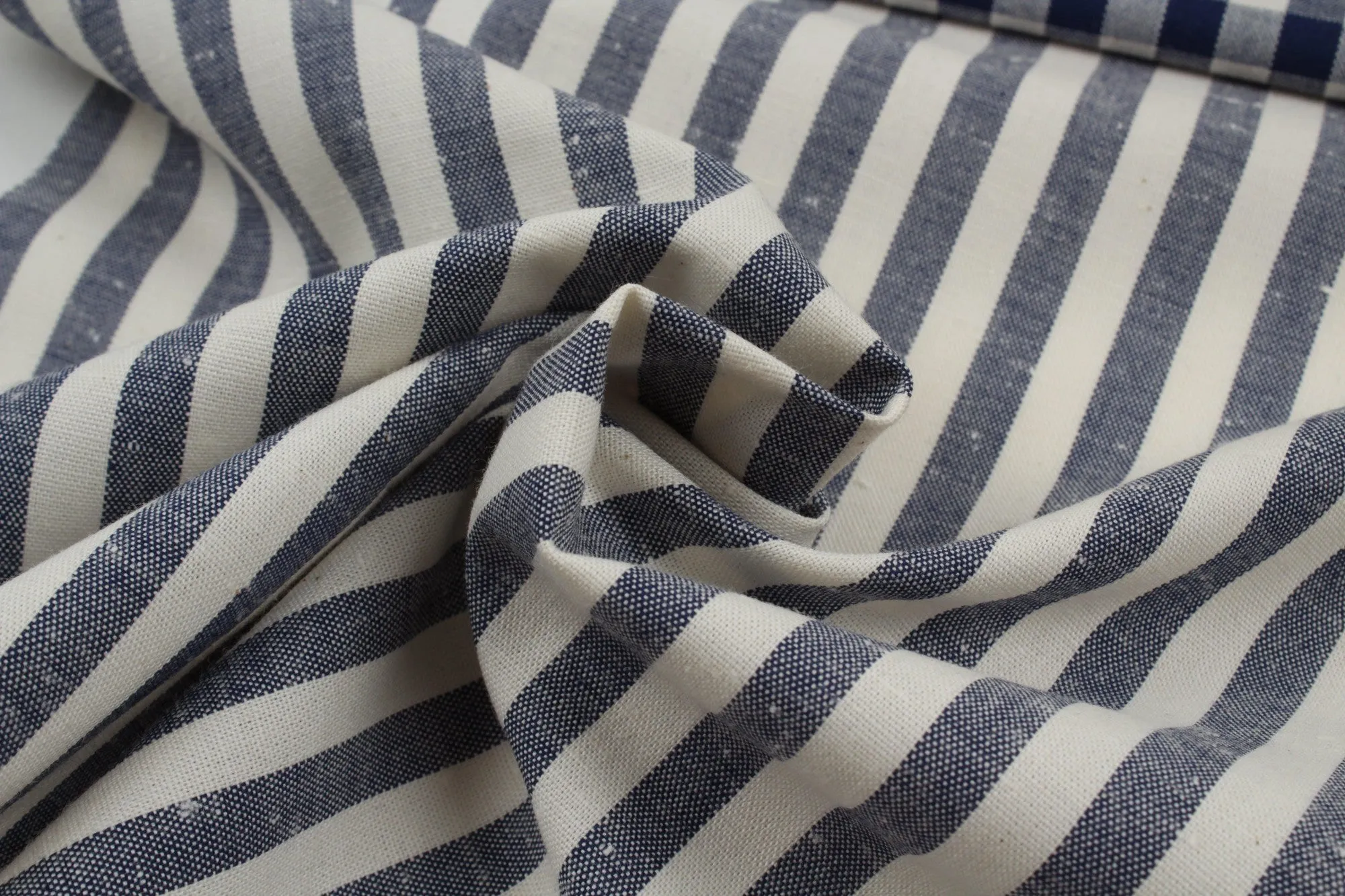 Rustic Slubbed Cotton  - Sako Stripes and Checks