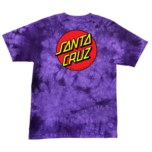 Santa Cruz Classic Dot T Shirt Purple Crystal Wash