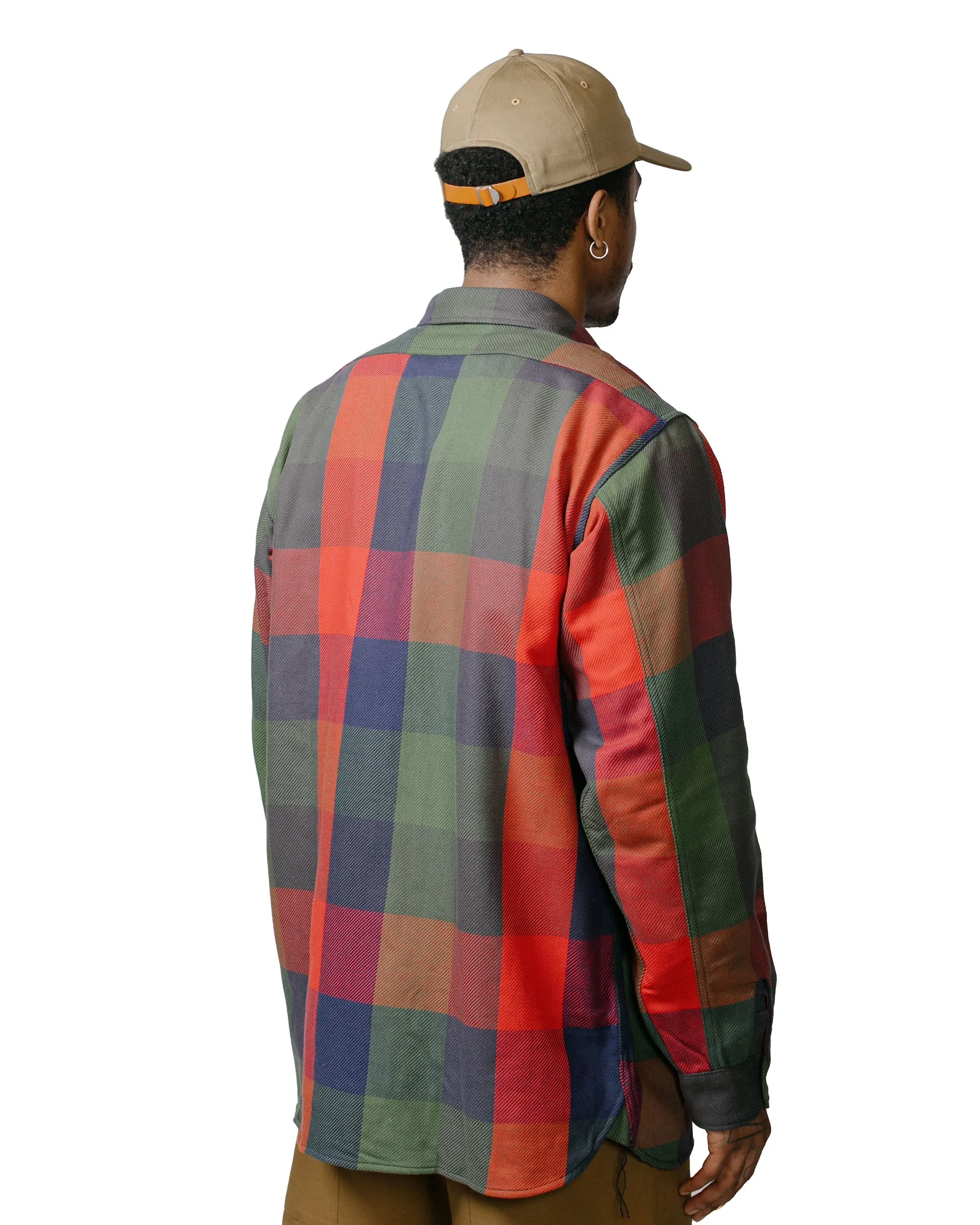 The Real McCoy's MS23105 8HU Multicolour Check Flannel Shirt Tri Colour