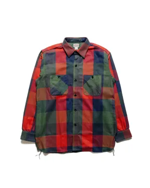 The Real McCoy's MS23105 8HU Multicolour Check Flannel Shirt Tri Colour